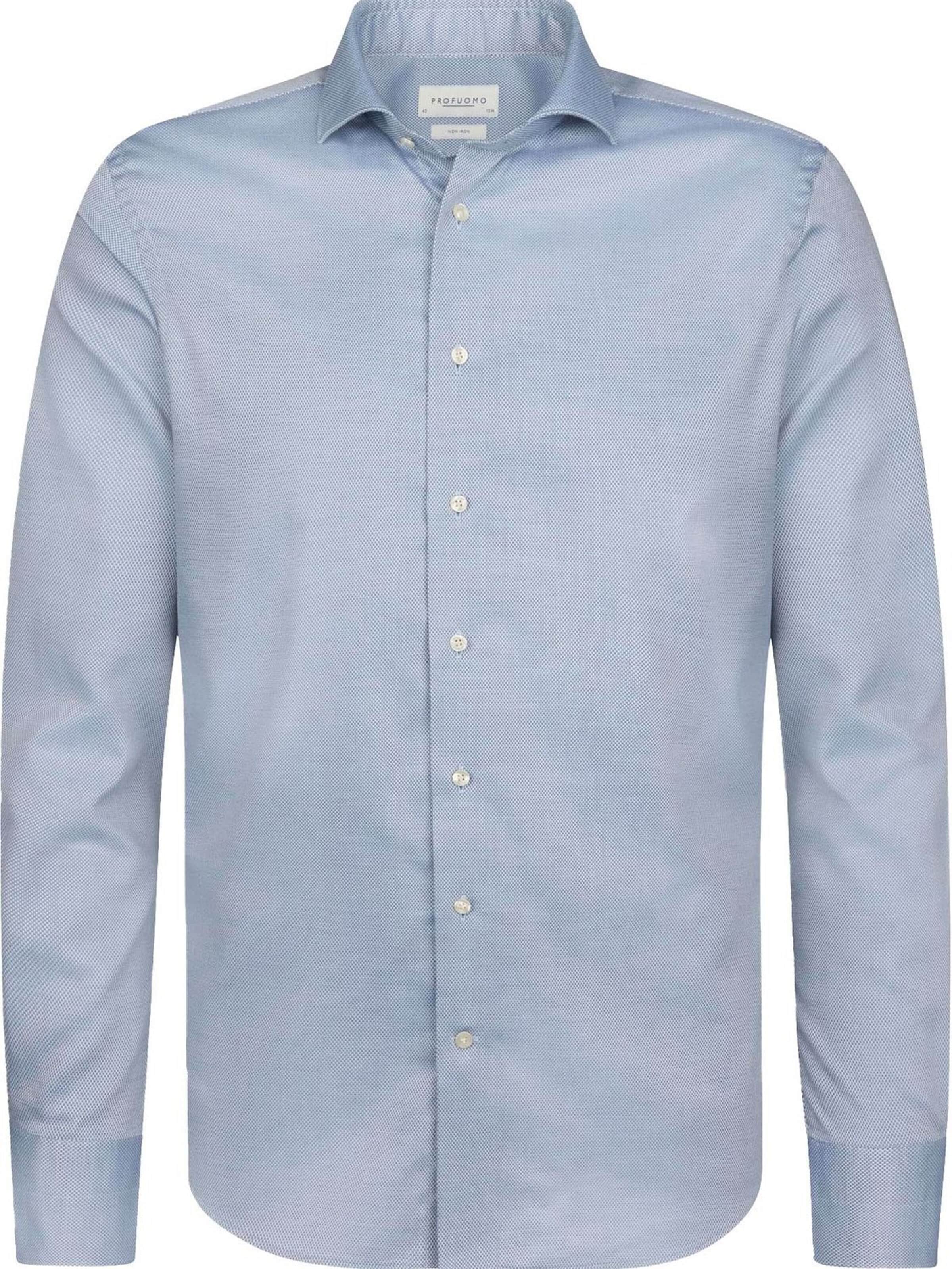 Profuomo Button Up Shirt in Blue: front