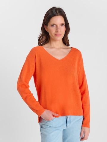 Pull-over Le Temps Des Cerises en orange : devant