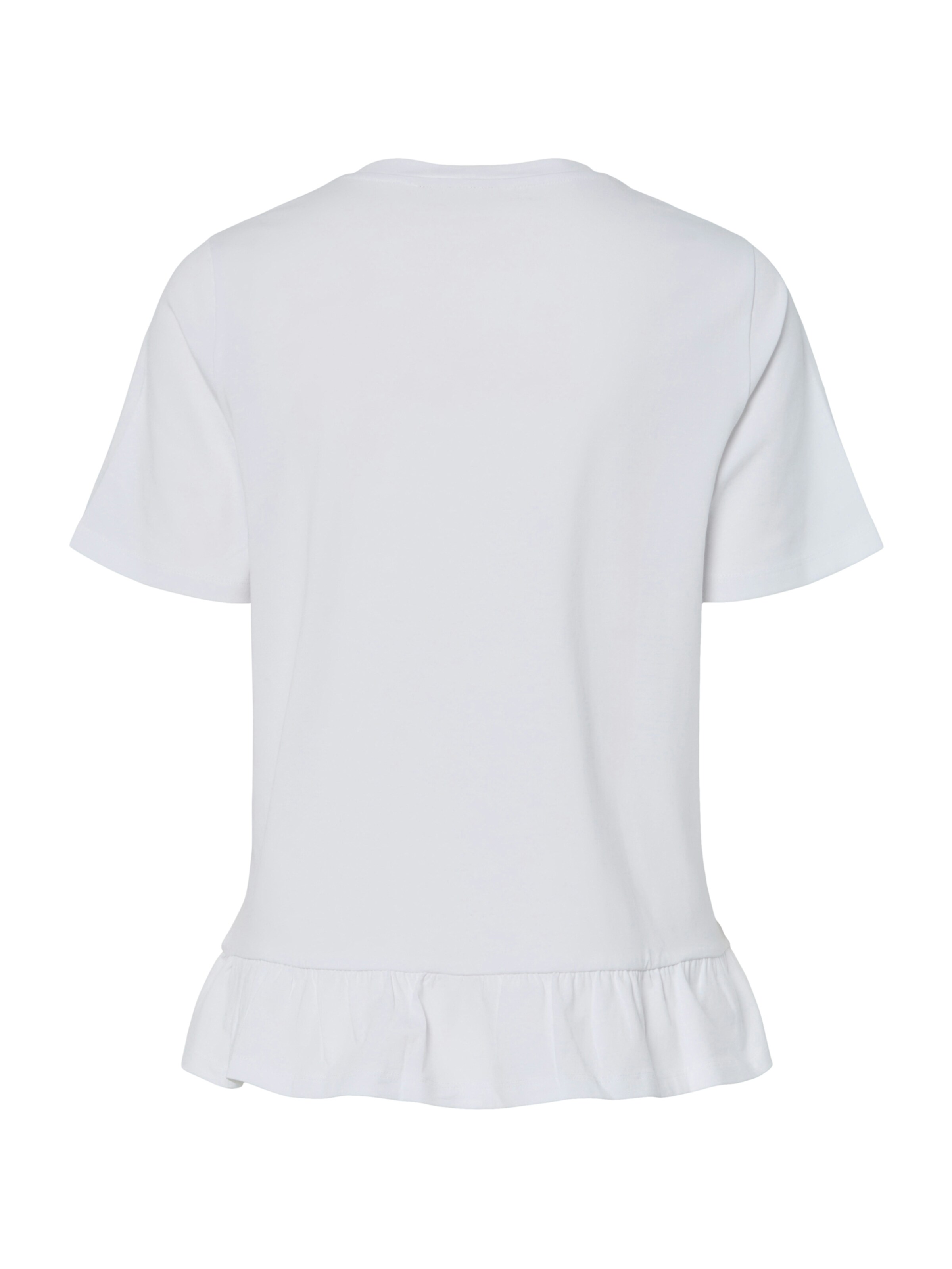 balta PIECES Marškinėliai 'PCDISSO'