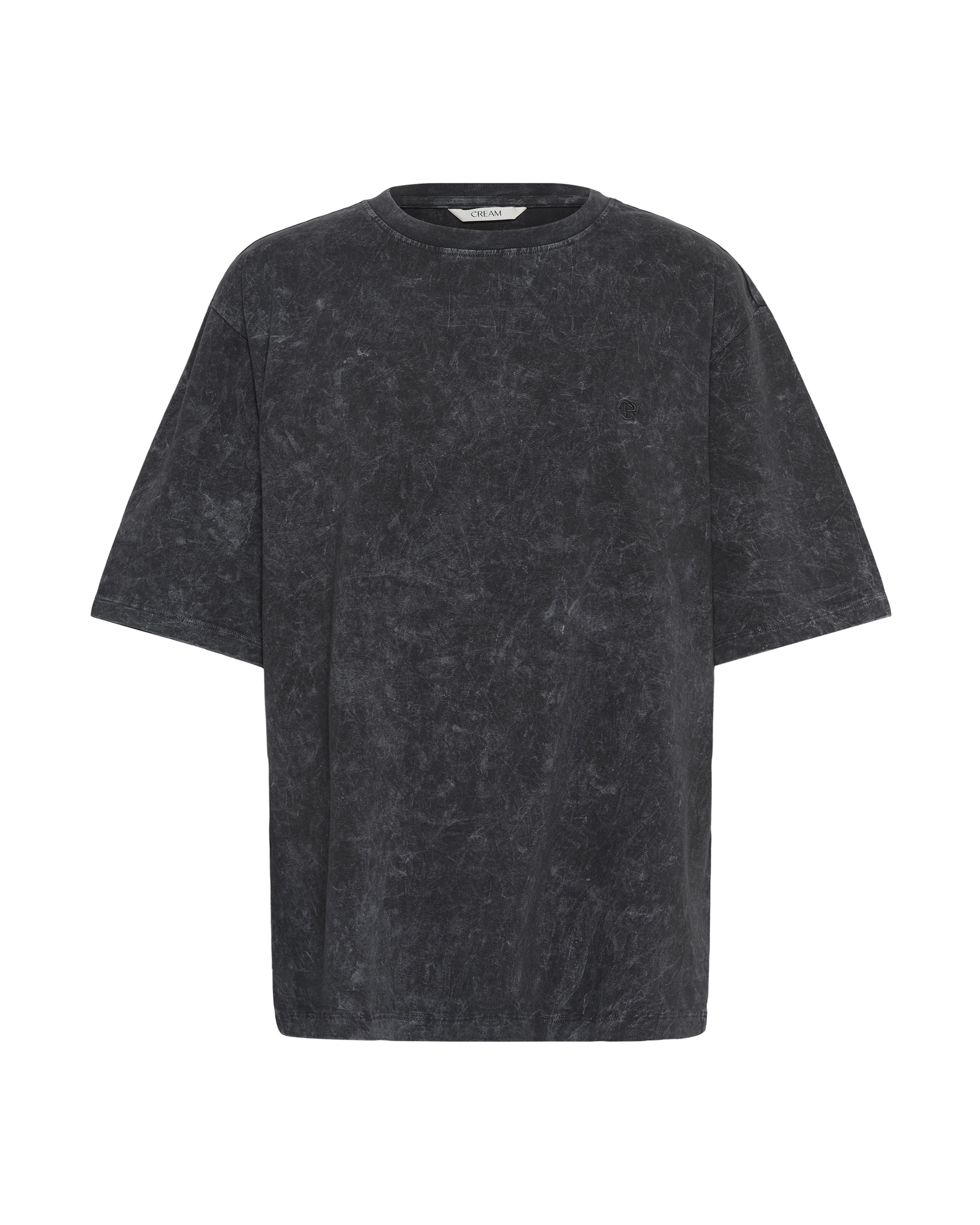 Cream Shirt 'Okina' in Zwart: voorkant