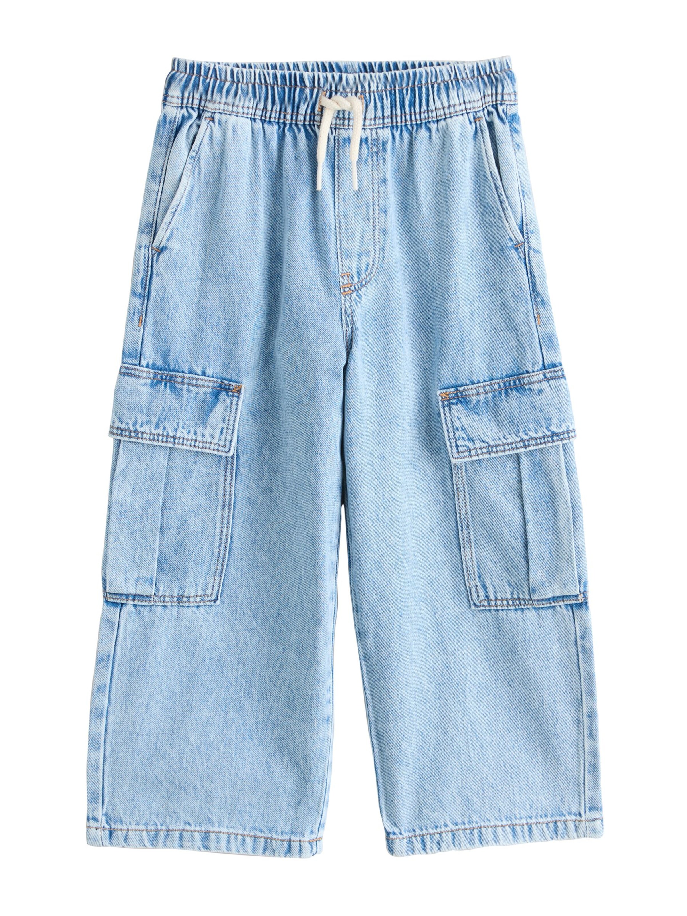 Next Wide Leg Jeans in Blau: Vorderseite