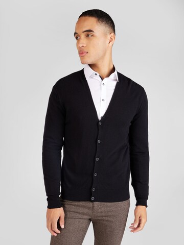 UNITED COLORS OF BENETTON Knit cardigan in Black: front