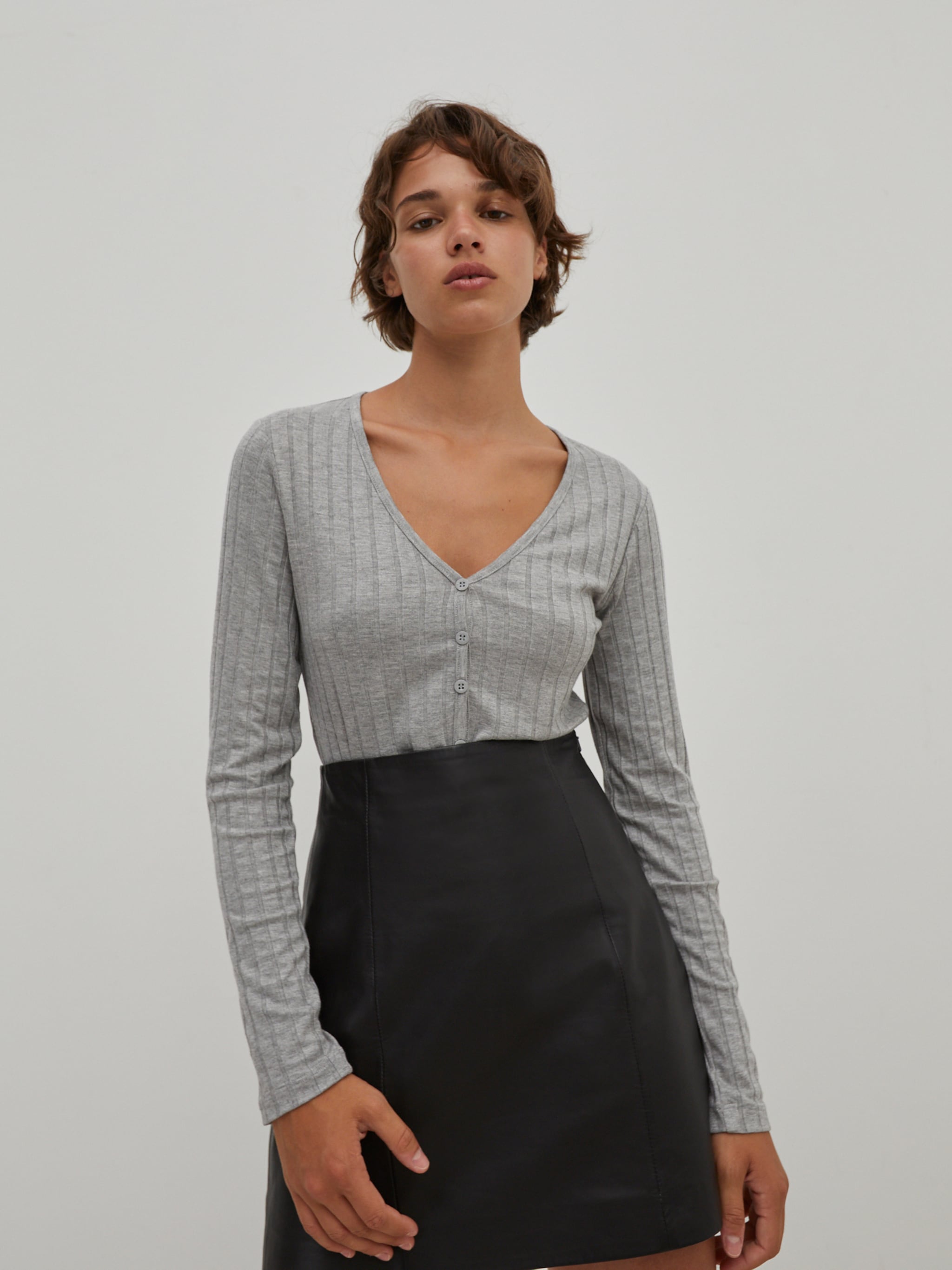 EDITED Produits T-shirt 'Anjana' gris chiné