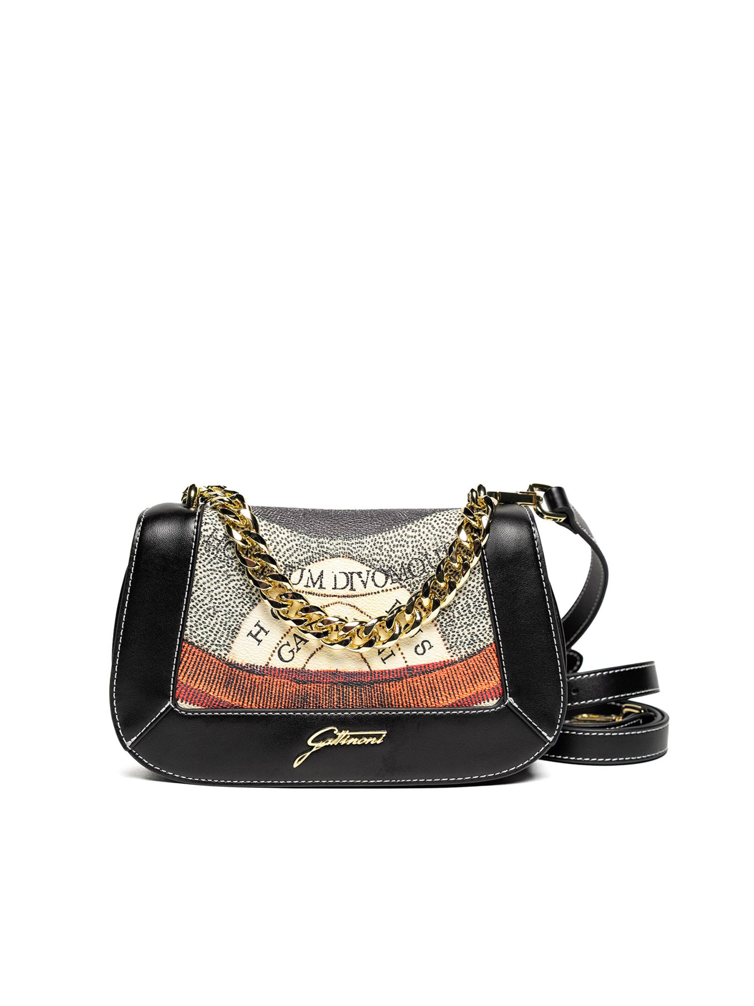 Sac bandoulière Gattinoni en noir : devant