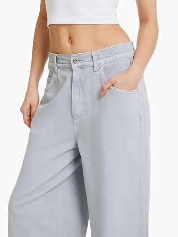 Wide Leg Jean Bershka en bleu