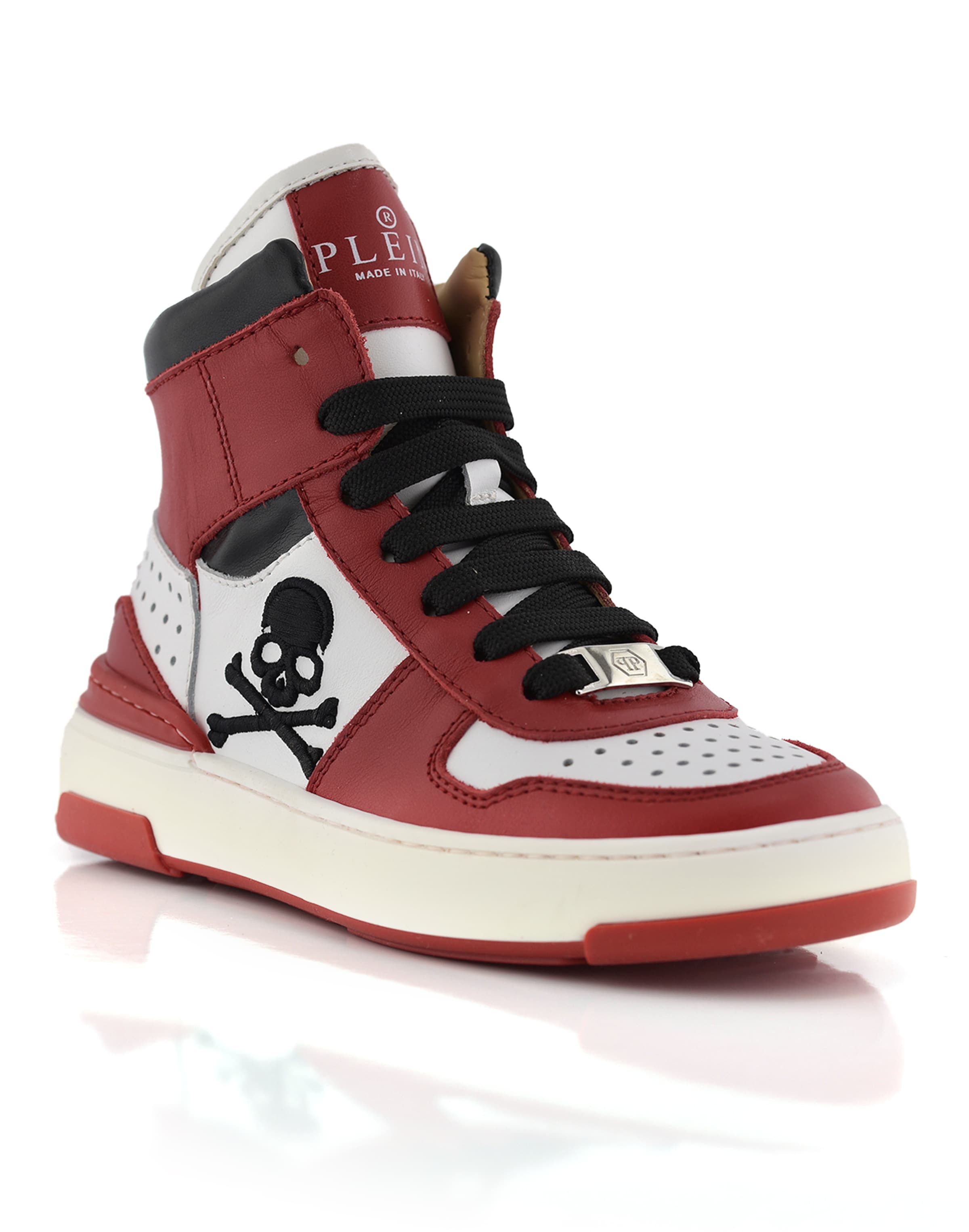 Philipp Plein - Zapatillas deportivas 'Skull' en rojo: frente