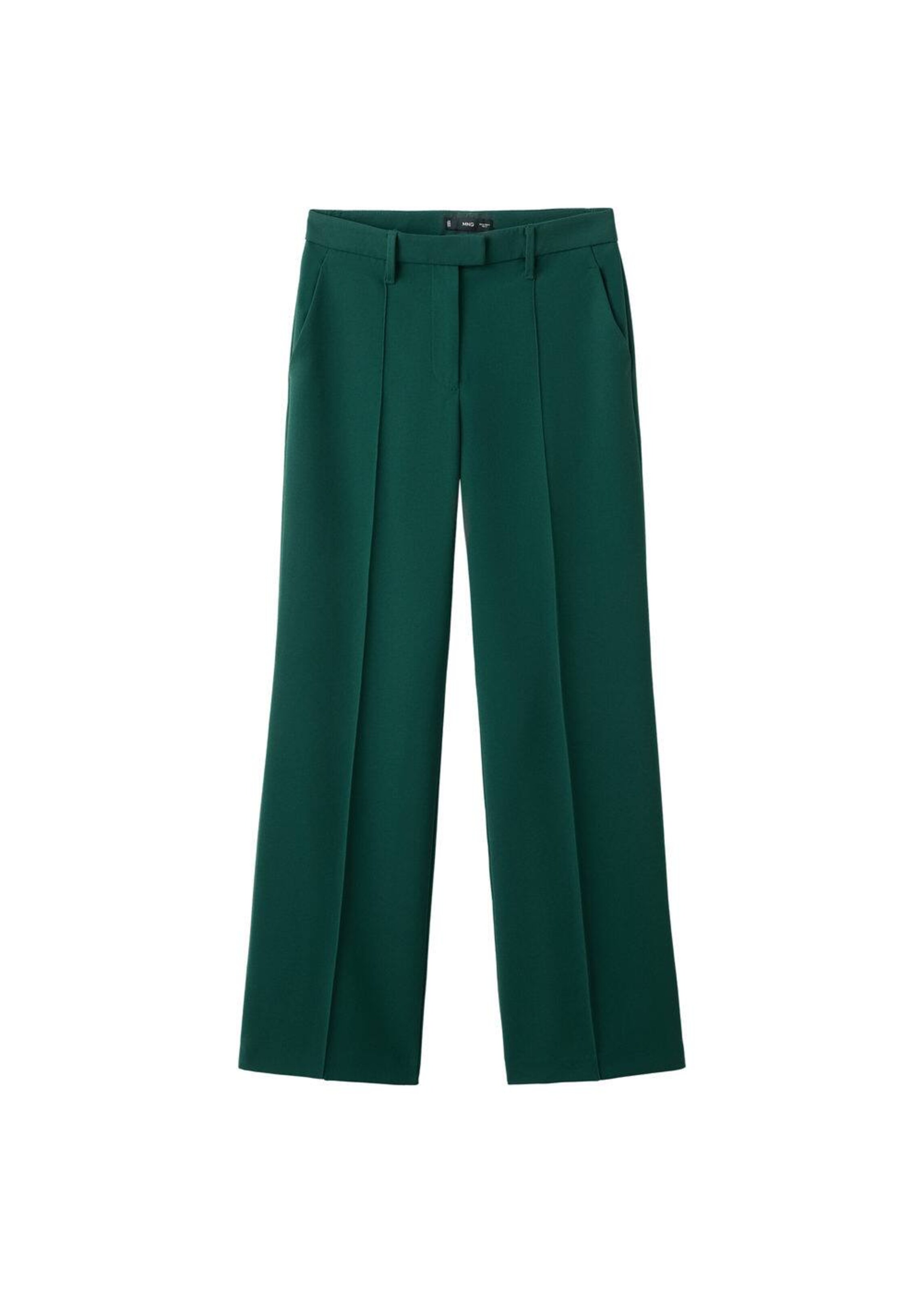MANGO Wide leg Pants 'Maca' in Green: front