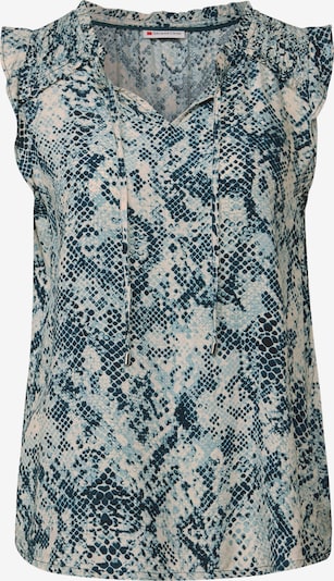 STREET ONE Pusero värissä sinivihreä / vaaleansininen / villanvalkoinen, Tuotenäkymä