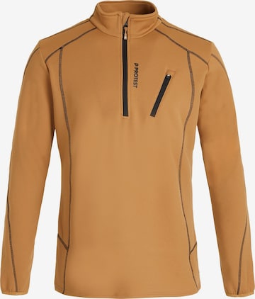 PROTEST Sportsweatshirt 'HUMANS' in Bruin: voorkant