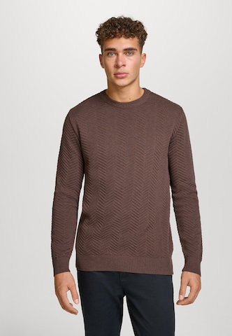 Kronstadt Trui 'Carlo' in Bruin: voorkant