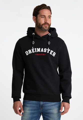 DreiMaster MaritimSweater majica 'Kilata' - crna boja: prednji dio