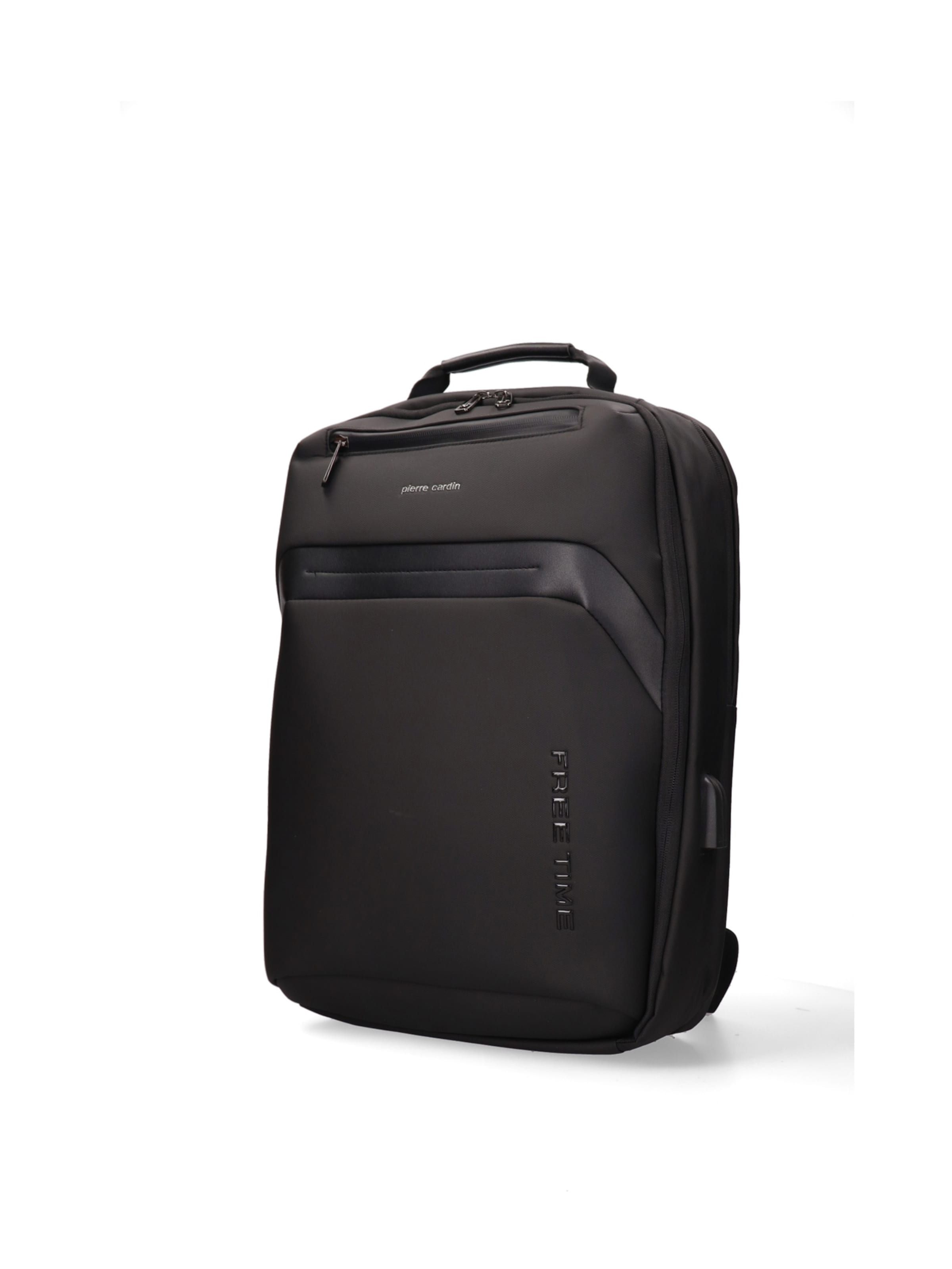 PIERRE CARDIN Backpack in Black: front