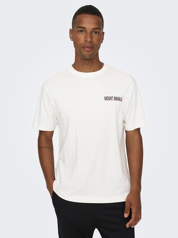 Only & Sons Μπλουζάκι 'TYLAN' σε λευκό: μπροστά