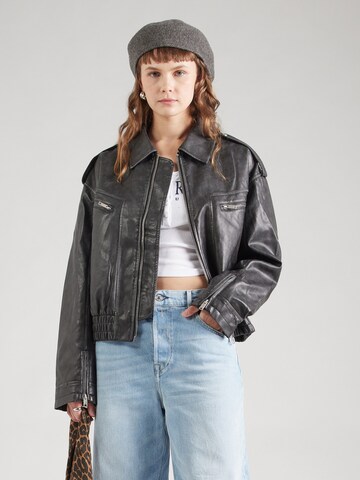 TOPSHOP Демисезонная куртка в Черный: спереди