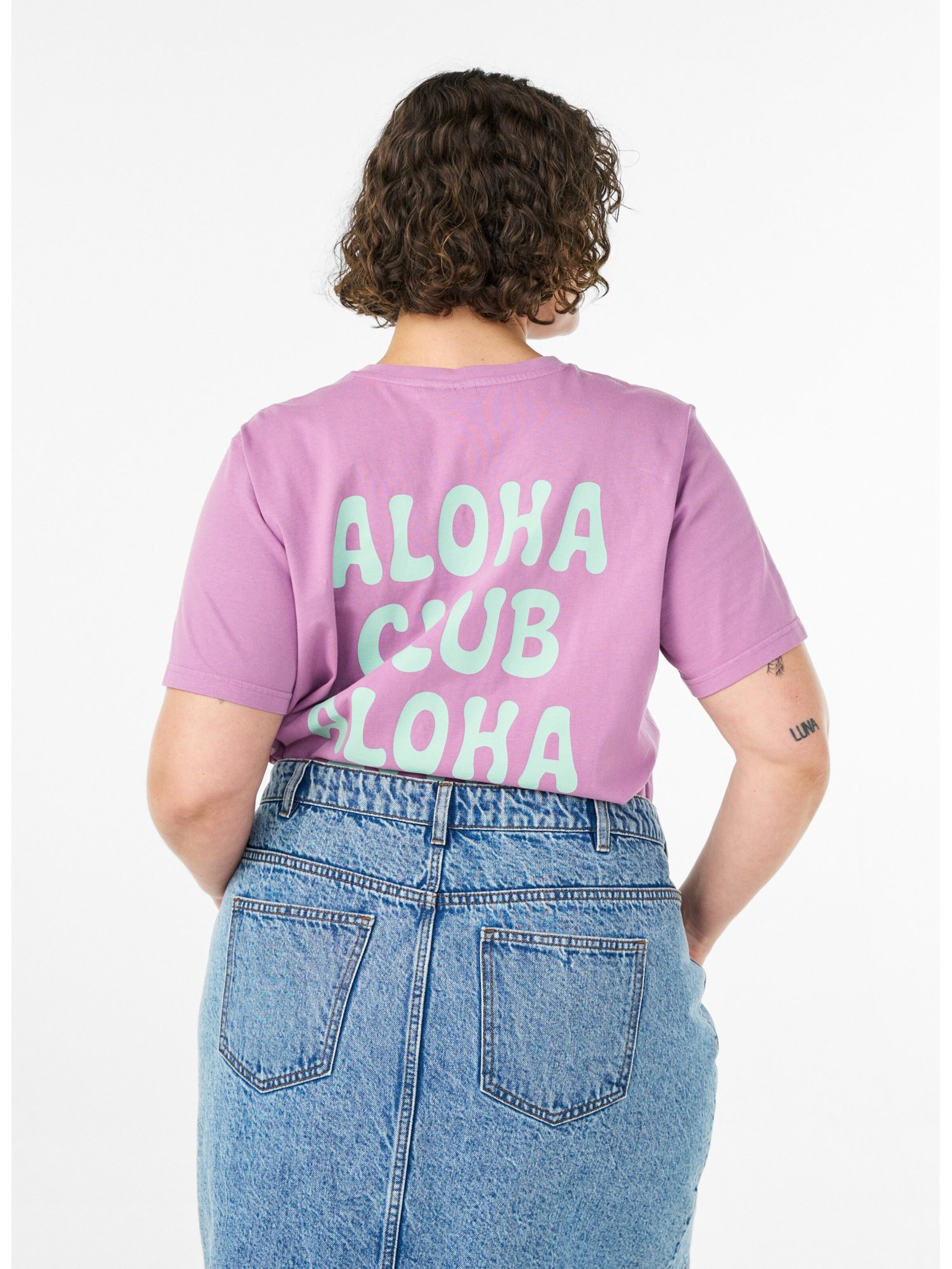 Zizzi Shirts 'EWINNA' i lilla