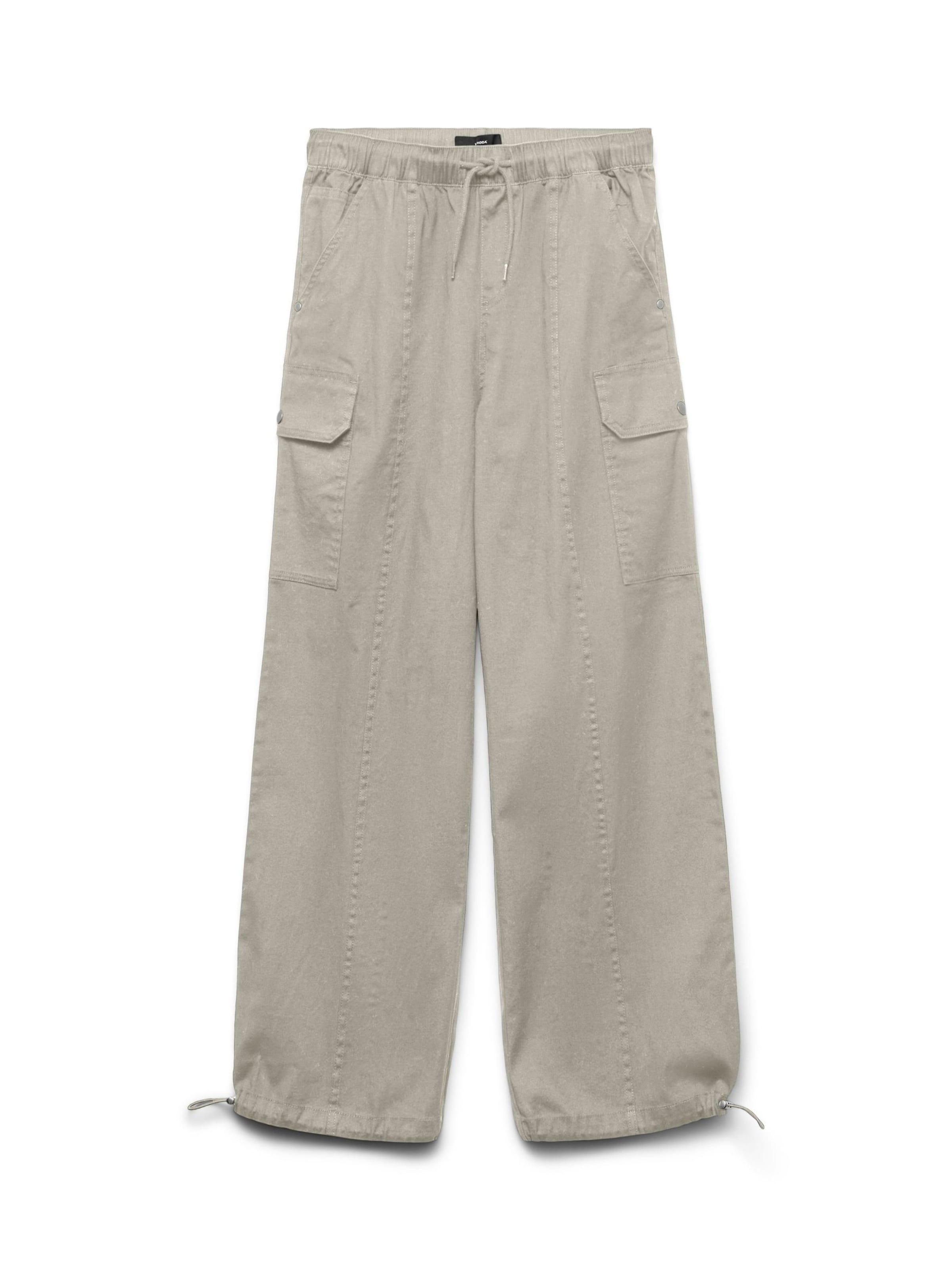 VERO MODA Loosefit Cargobukser 'VMKarlie' i grå: forside