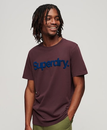 T-Shirt Superdry en rouge : devant