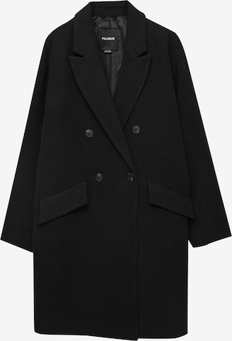 Pull&Bear Between-Seasons Coat in Black: front