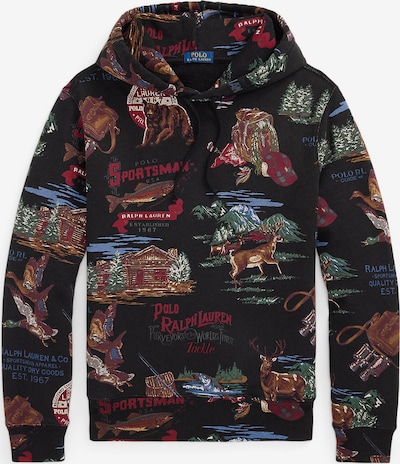 Polo Ralph Lauren Sweater majica u golublje plava / zelena / rubin crvena / crna, Pregled proizvoda