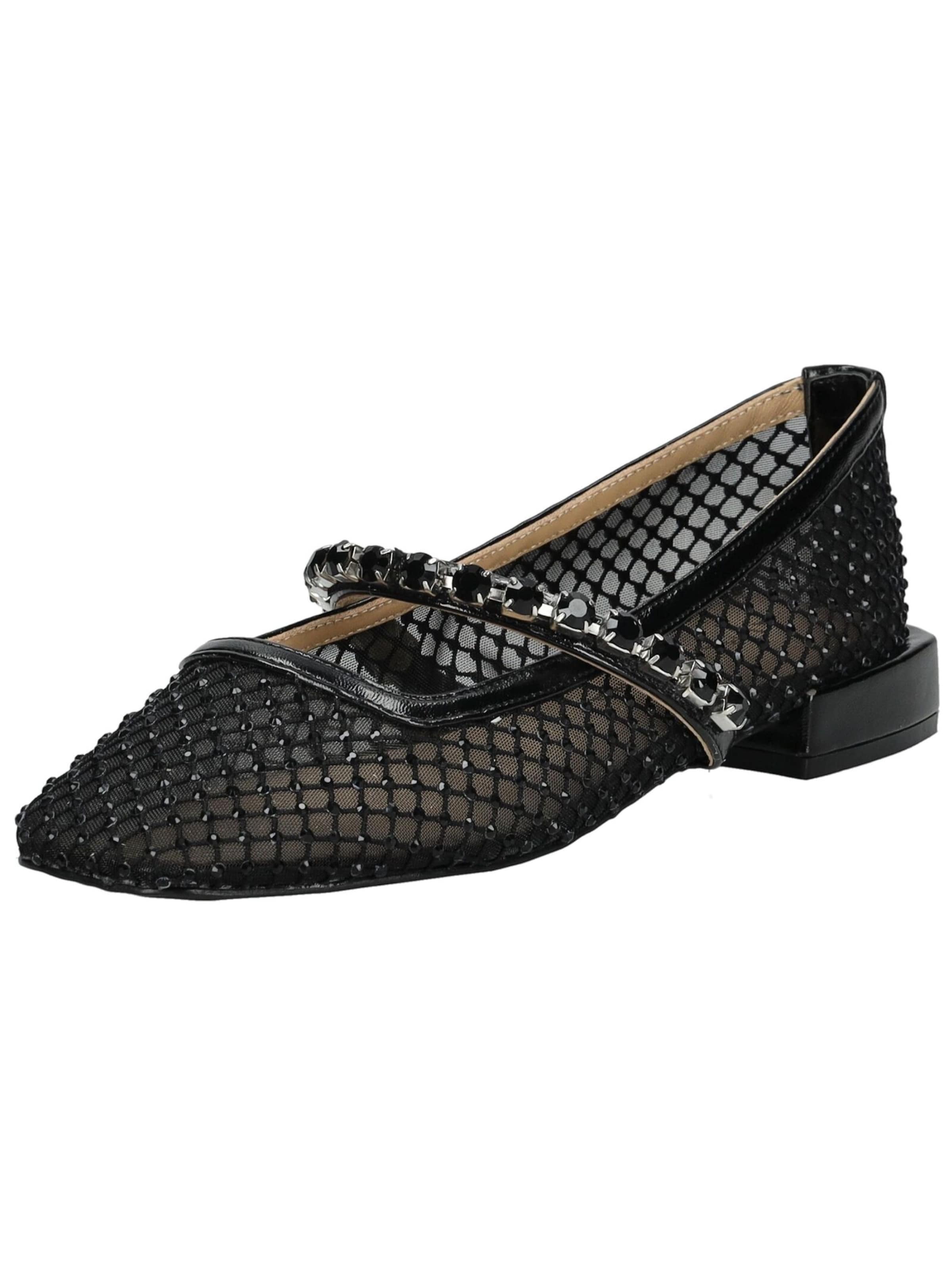 Ballerines à lanières Alma En Pena en noir : devant