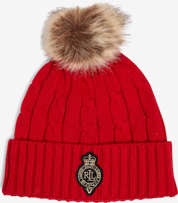 Lauren Ralph Lauren Mütze in Rot: Vorderseite
