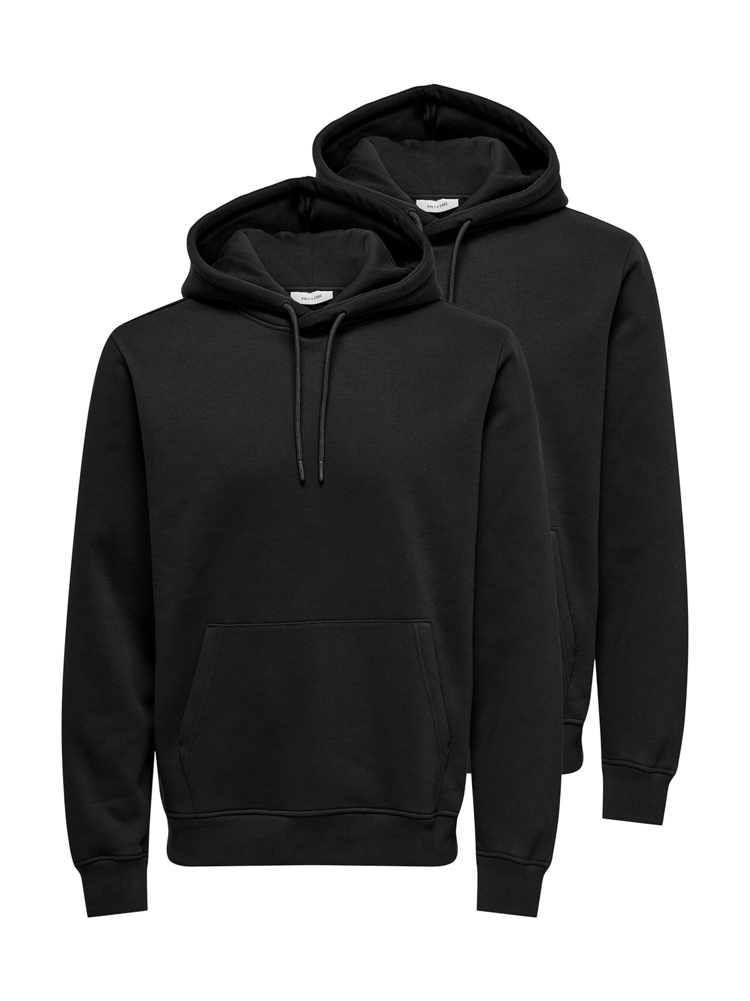 Only & Sons Sweatshirt 'Connor' in Black: front