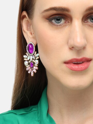 Boucles d'oreilles SOHI en violet : devant