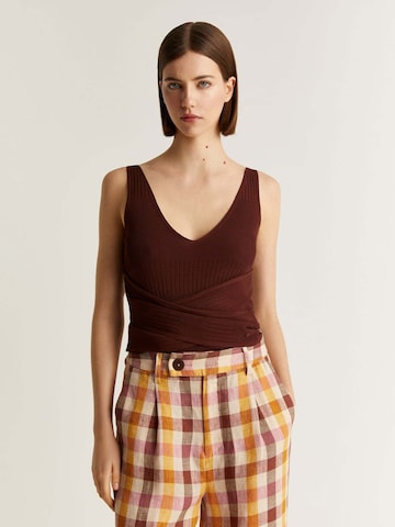 Scalpers Top in Brown: front