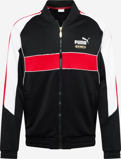 PUMA Zip-Up Hoodie 'King' in Gold / Light red / Black / White, Item view