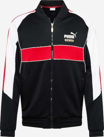 PUMA Zip-Up Hoodie 'King' in Black: front