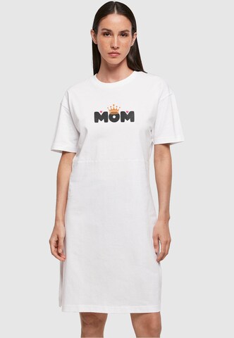 Merchcode Dress 'Mothers Day - Queen Mom' in White: front