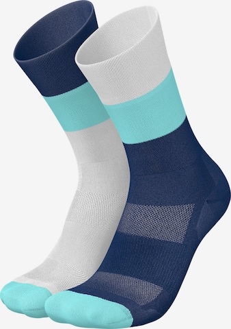 INCYLENCE Athletic Socks 'MIRRORED' in Blue: front
