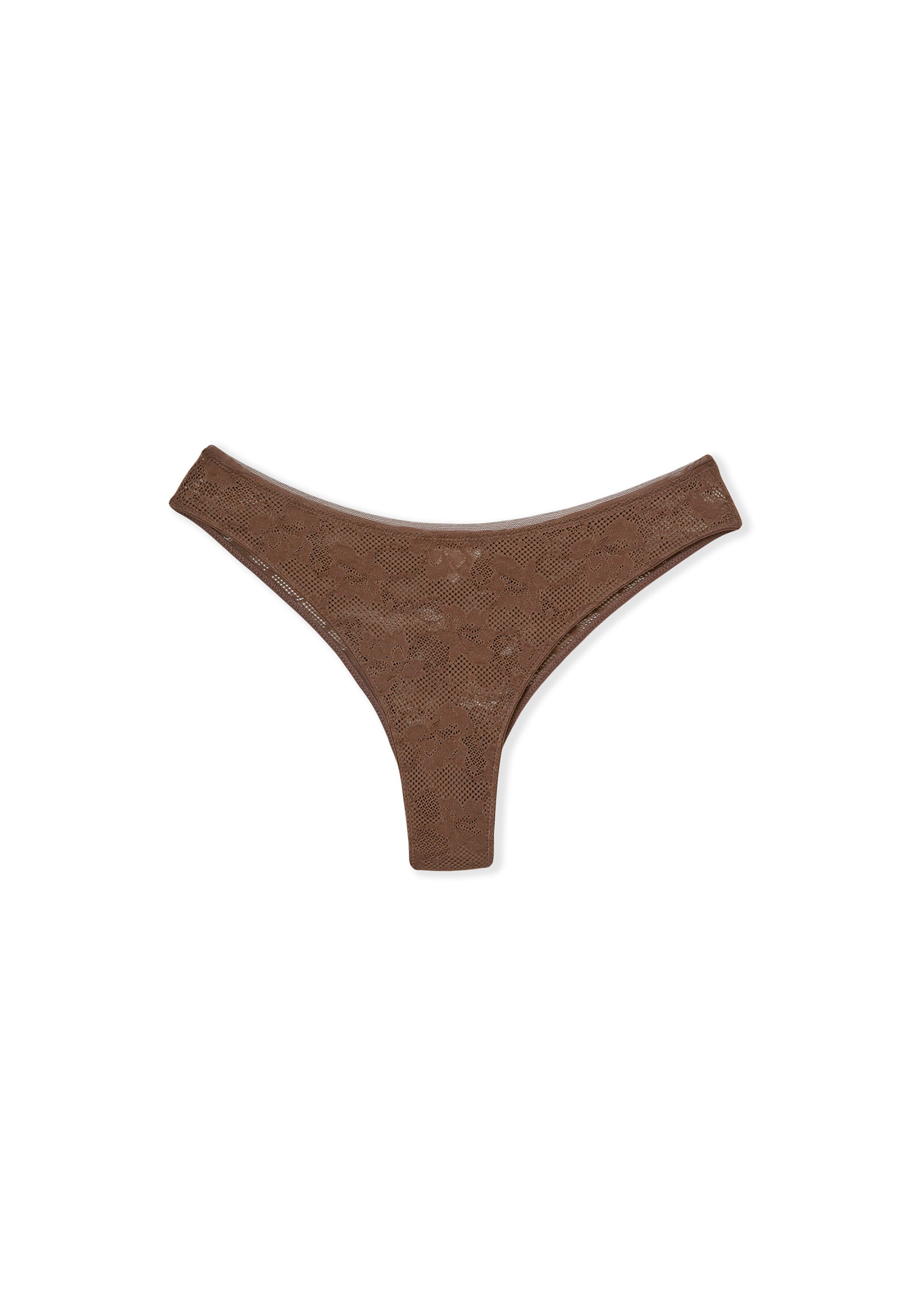String 'Pure Dentelle' ETAM en marron : devant
