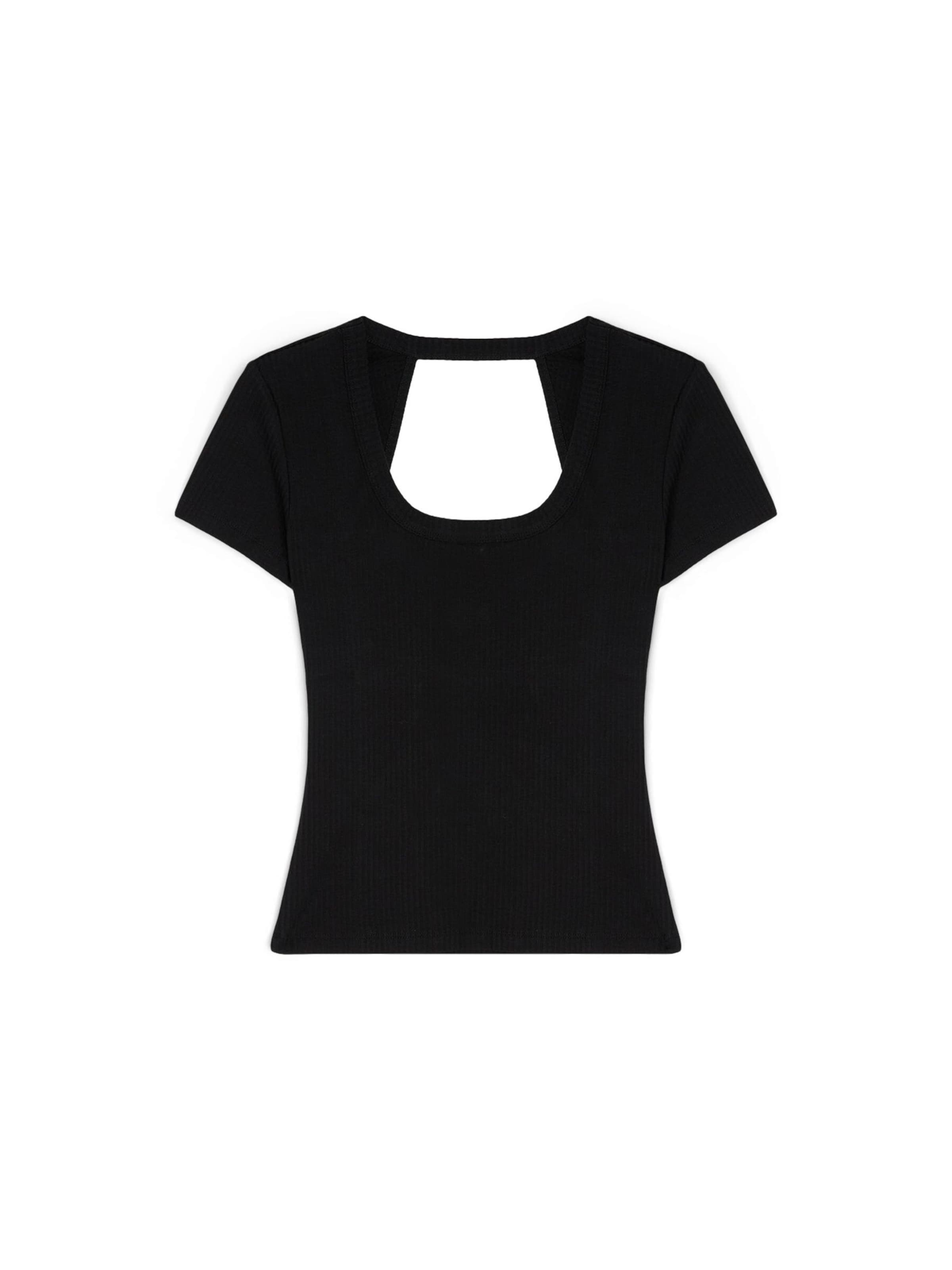 MOTIVI Top in Zwart: voorkant