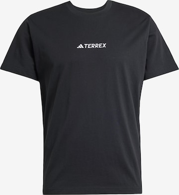 juoda ADIDAS TERREX Sportiniai marškinėliai 'Signature AOP Graphic': priekis