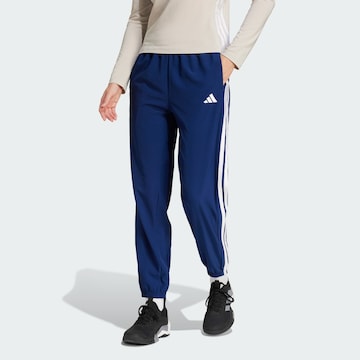 ADIDAS PERFORMANCE Tapered Sports trousers 'Essentials' in Blue: front