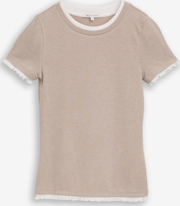 TOM TAILOR DENIM T-Shirt in Beige: Vorderseite