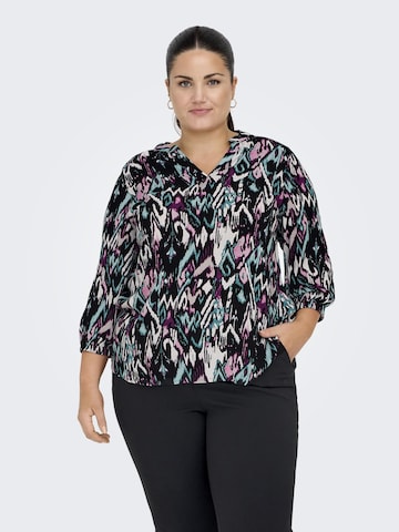 ONLY Carmakoma Bluse in Schwarz: predná strana