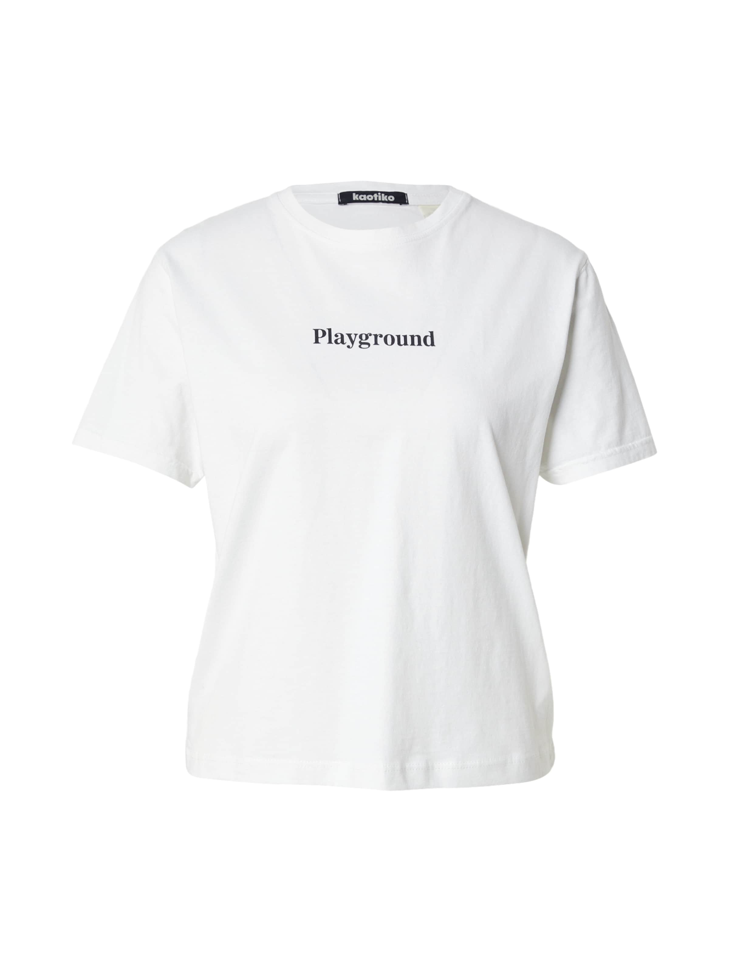 Kaotiko Μπλουζάκι 'NAUGHTY PUPPIES' σε λευκό: μπροστά