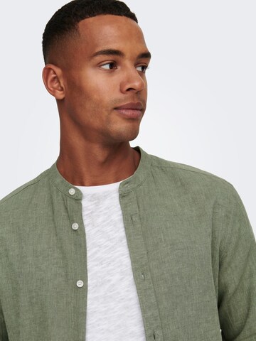 Slim fit Camicia 'Caiden' di Only & Sons in verde