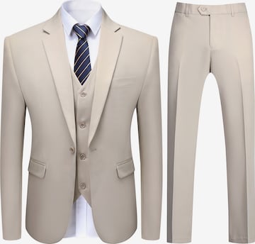 Youthup Slim fit Suit in Beige: front