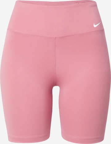 NIKE Спортивные штаны 'One' в Ярко-розовый: спереди
