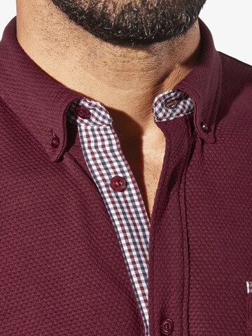 Jan Vanderstorm Comfort fit Overhemd 'Knutheim' in Rood