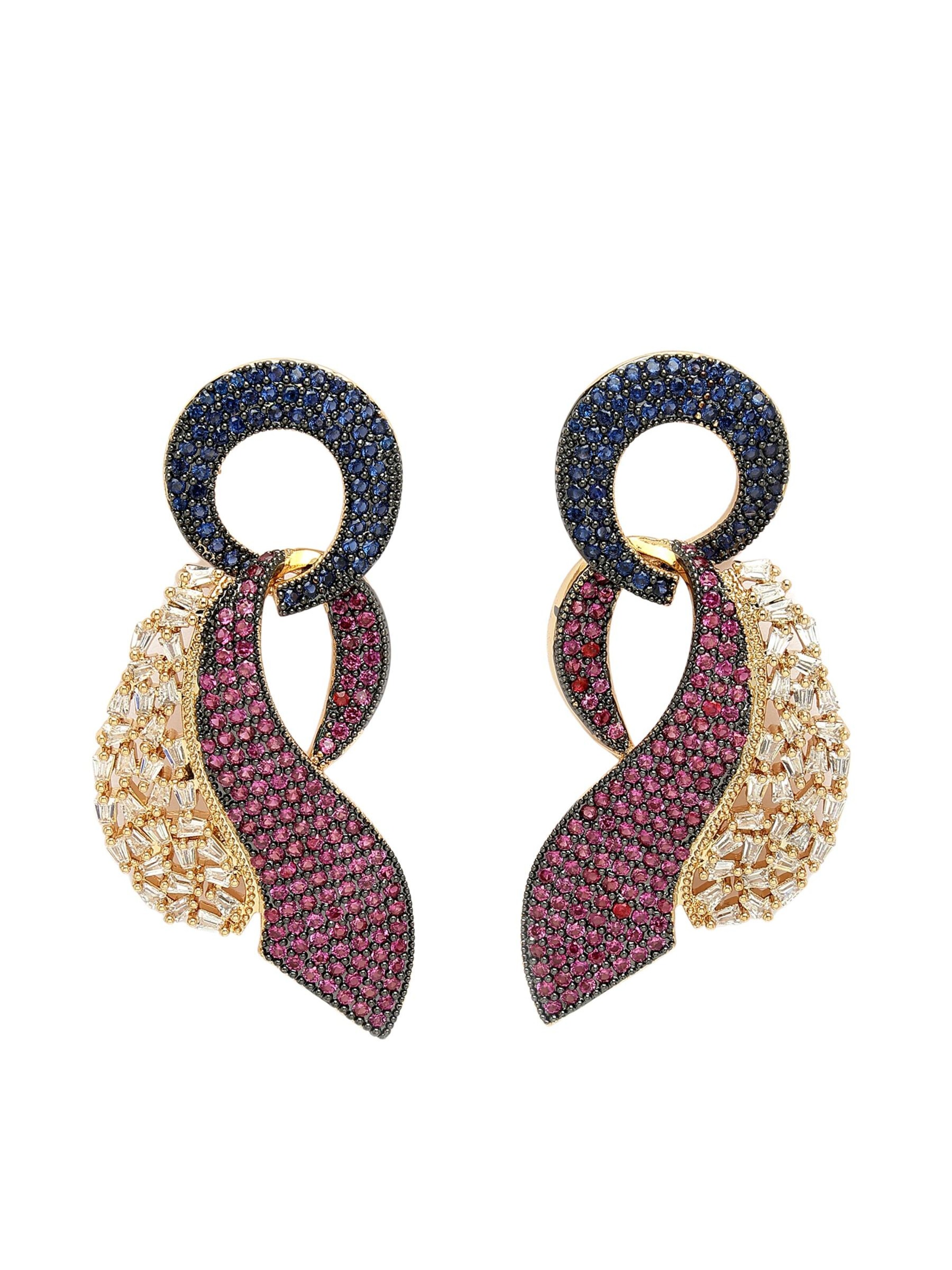 AVANT-GARDE PARIS Oorbellen 'Sabineia' in Gemengde kleuren: voorkant