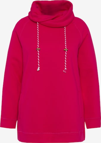 Sweat-shirt Ulla Popken en rose : devant