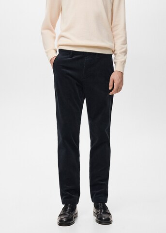 MANGO MAN Slim fit Pants 'Berdam' in Blue: front