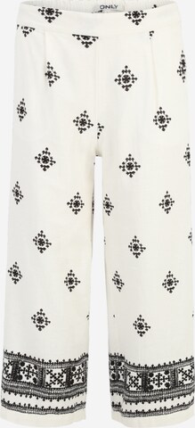 Only Petite Loose fit Pants 'ONLCARISA' in White: front