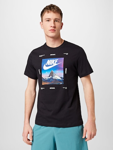 Tricou de la Nike Sportswear pe negru: față