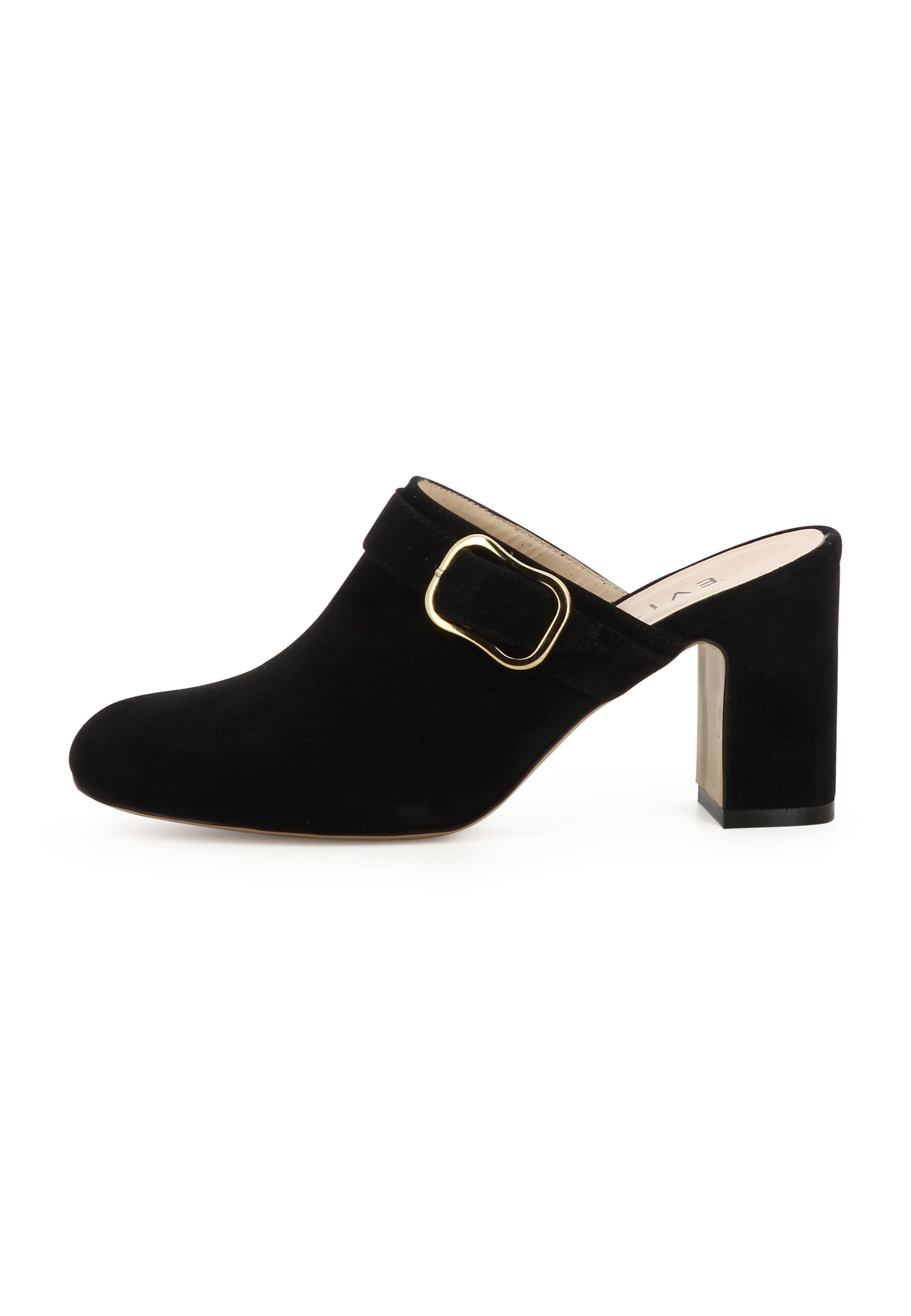 EVITA Clogs 'TABEA' in Zwart: voorkant