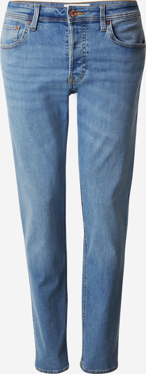 Slimfit Jeans 'JWHMIKE JJORIGINAL' de la JACK & JONES pe albastru: față